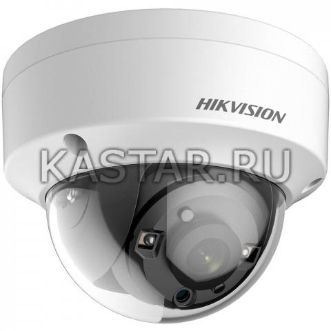  Вандалостойкая купольная HD-TVI камера 3 Мп Hikvision DS-2CE56F7T-VPIT с EXIR