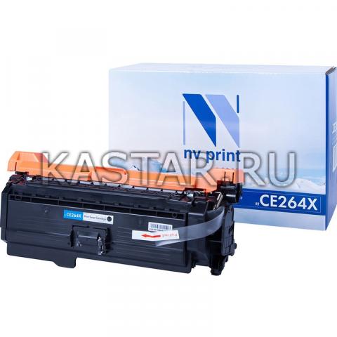 Картридж NVP совместимый NV-CE264X Black для HP LaserJet Color CM4540 | CM4540f | CM4540fskm Черный (Black) 17000стр.
